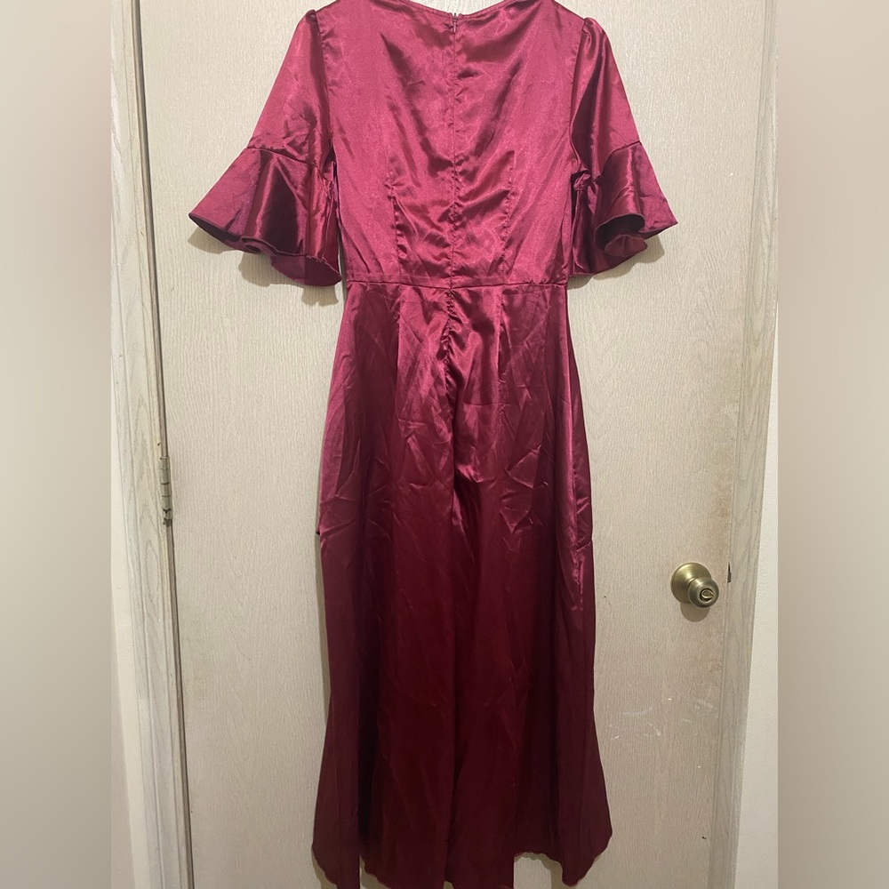 ☀️ Elegant Ruffle V Neck Dress - SHEIN - Size XS - Picture 3 of 8